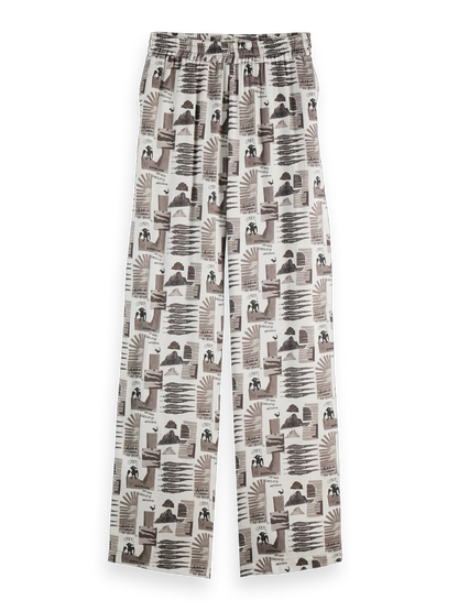 Gia - Mid Rise Wide Leg Elasticated Trousers