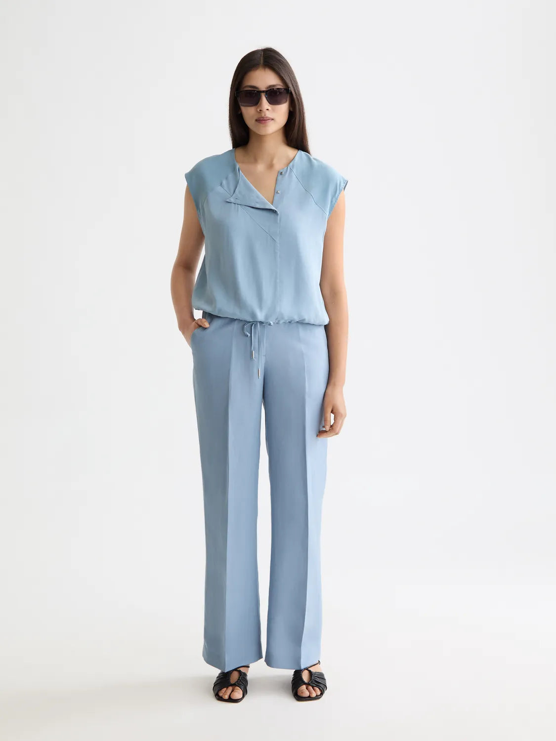 Edie - High Rise Wide Leg Drapey Pant
