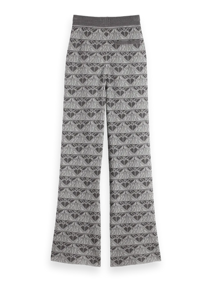 Monogram jacquard knitted trousers