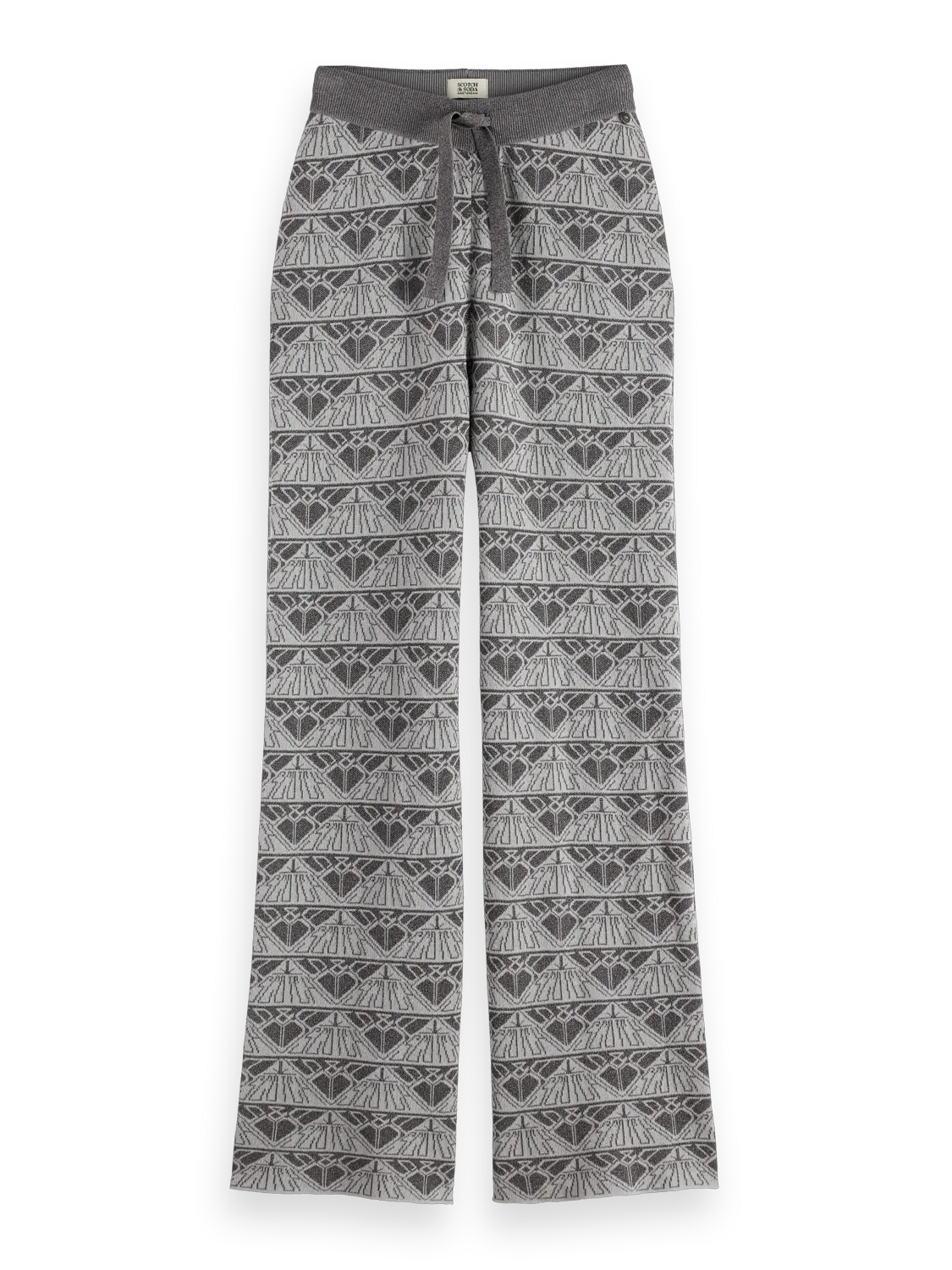 Monogram jacquard knitted trousers