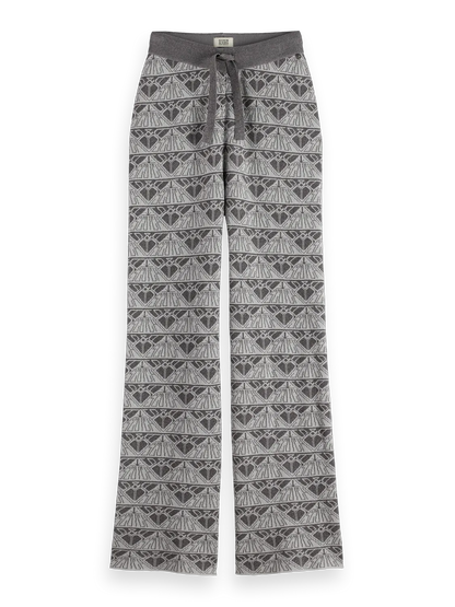 Monogram jacquard knitted trousers