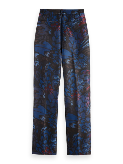 Ripple pheasant jacquard straight leg pant