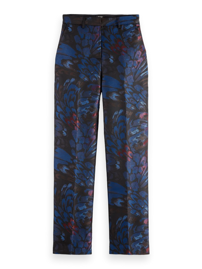 Ripple pheasant jacquard straight leg pant