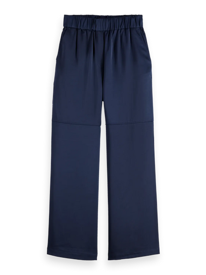Noa - high rise wide leg pull on satin pant