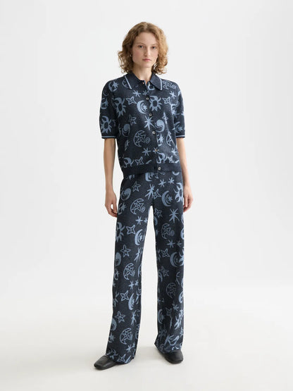Jacquard Knitted Trousers