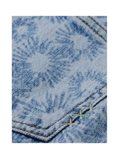 Sky High Rise Straight Jeans | Abstract Floral