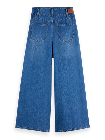 The Wave Custom Cropped Wide Leg Jeans — Art From The Heart