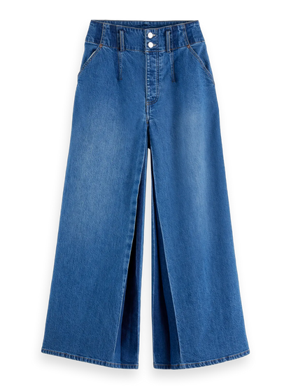 The Wave Custom Cropped Wide Leg Jeans — Art From The Heart