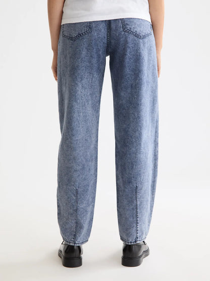 The Tide Longer Inseam Balloon Jeans In Mountain Dyed Canvas