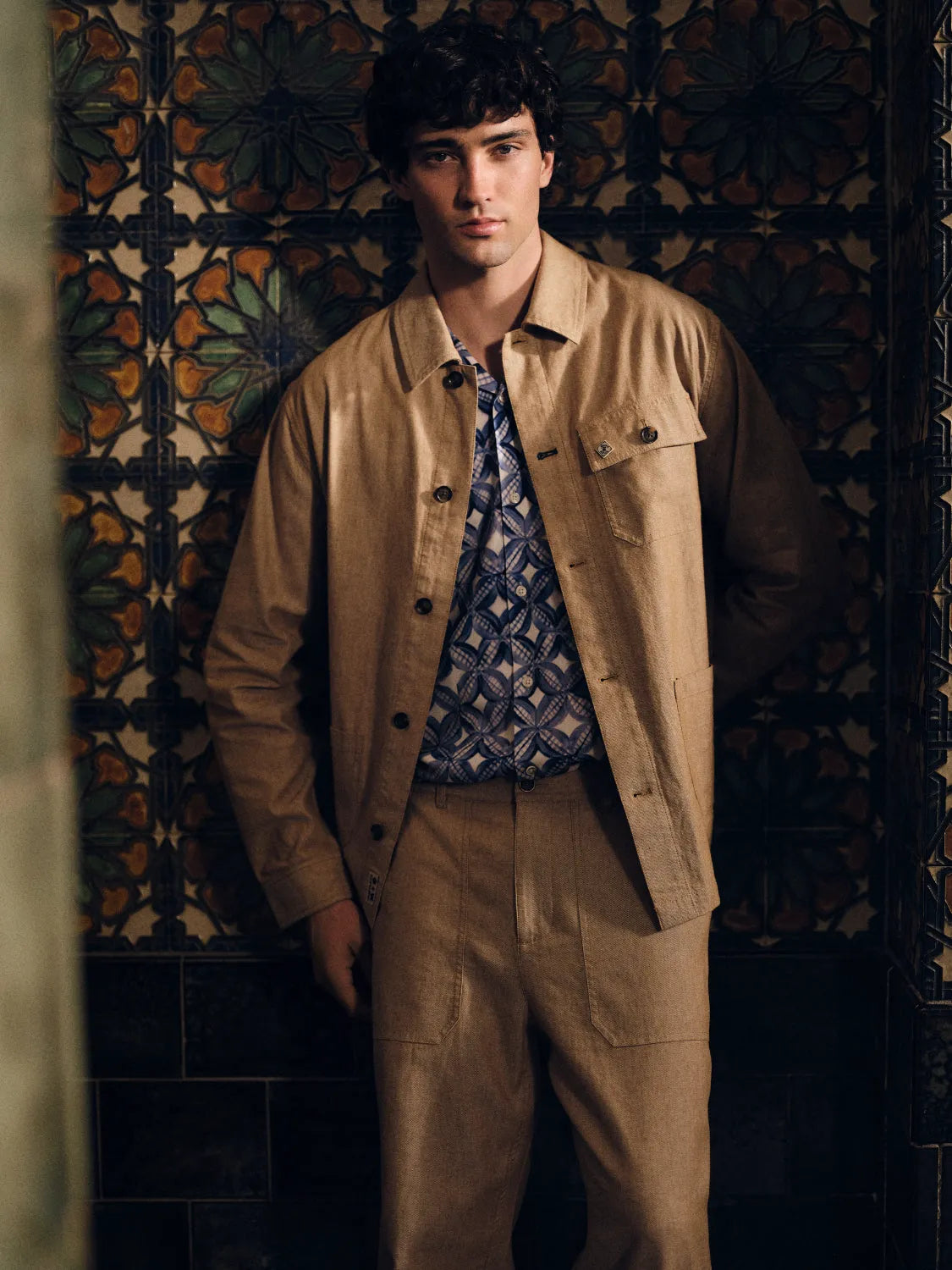 Cotton Linen Twill Worker Jacket