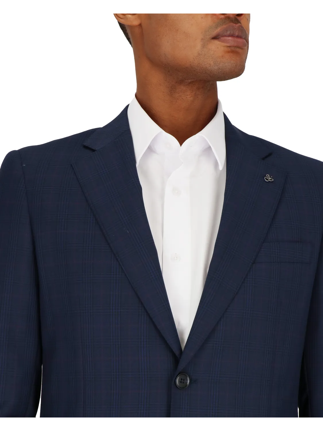 Two Button Notch Lapel Slim Fit Sportscoat