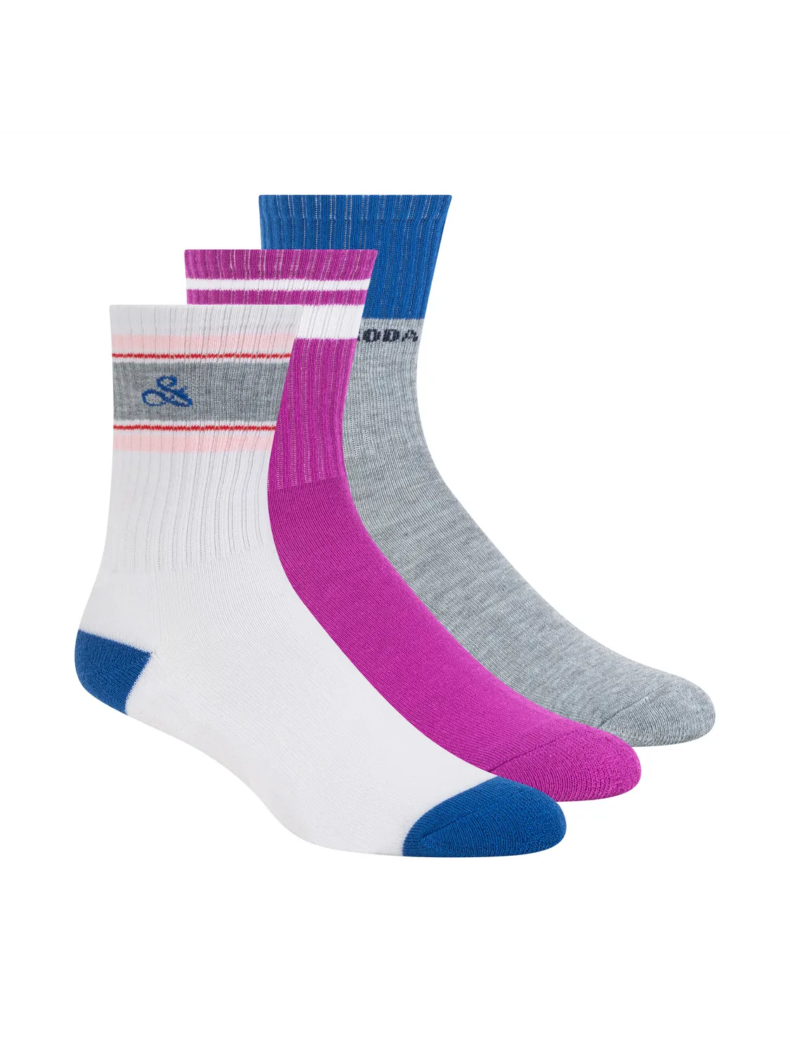 Girls' 3-Pack 1/2 Terry Crew Sock