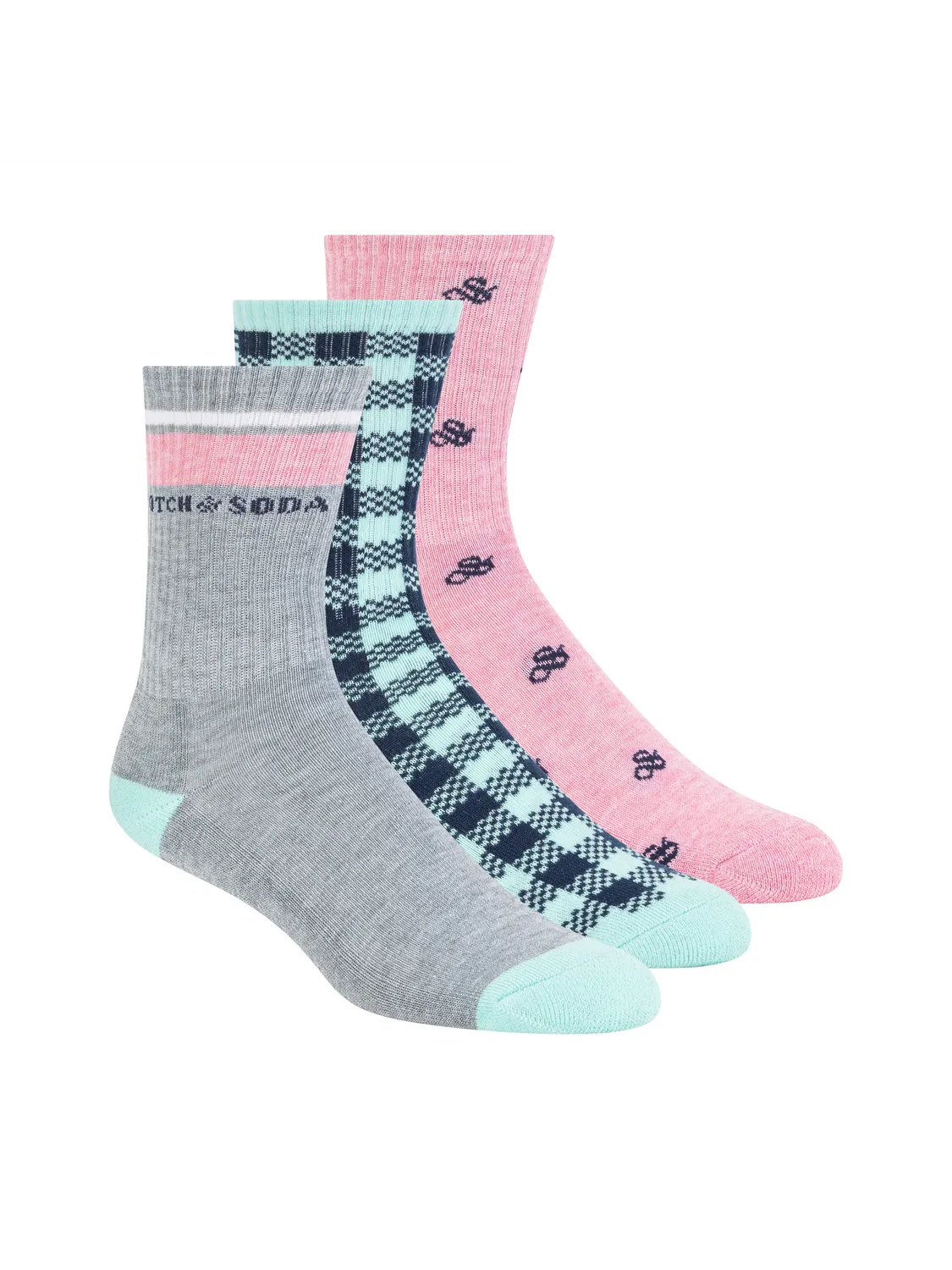 Girls' 3-Pack 1/2 Terry Crew Sock