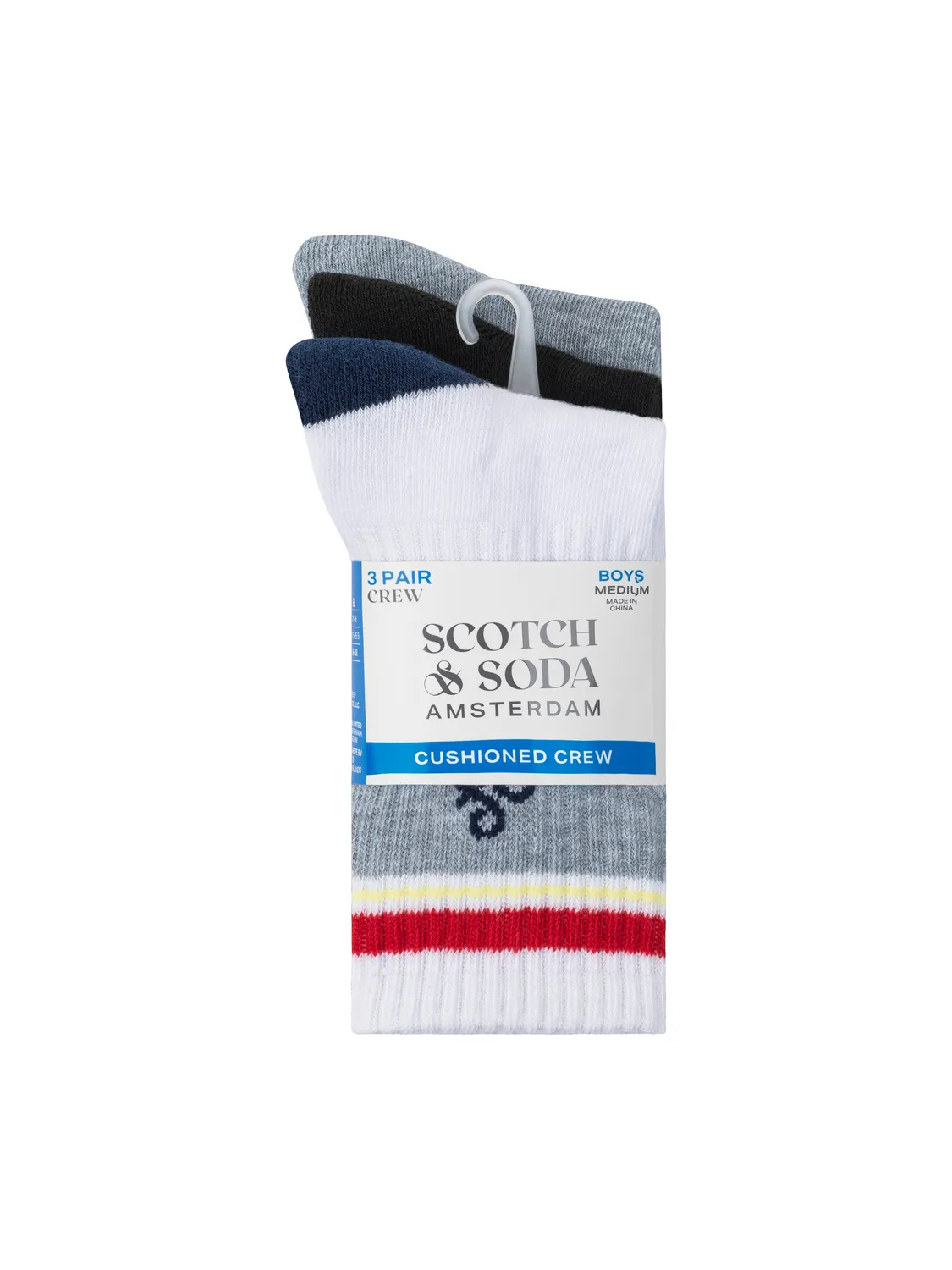 Boys' 3-Pack 1/2 Terry Crew Sock