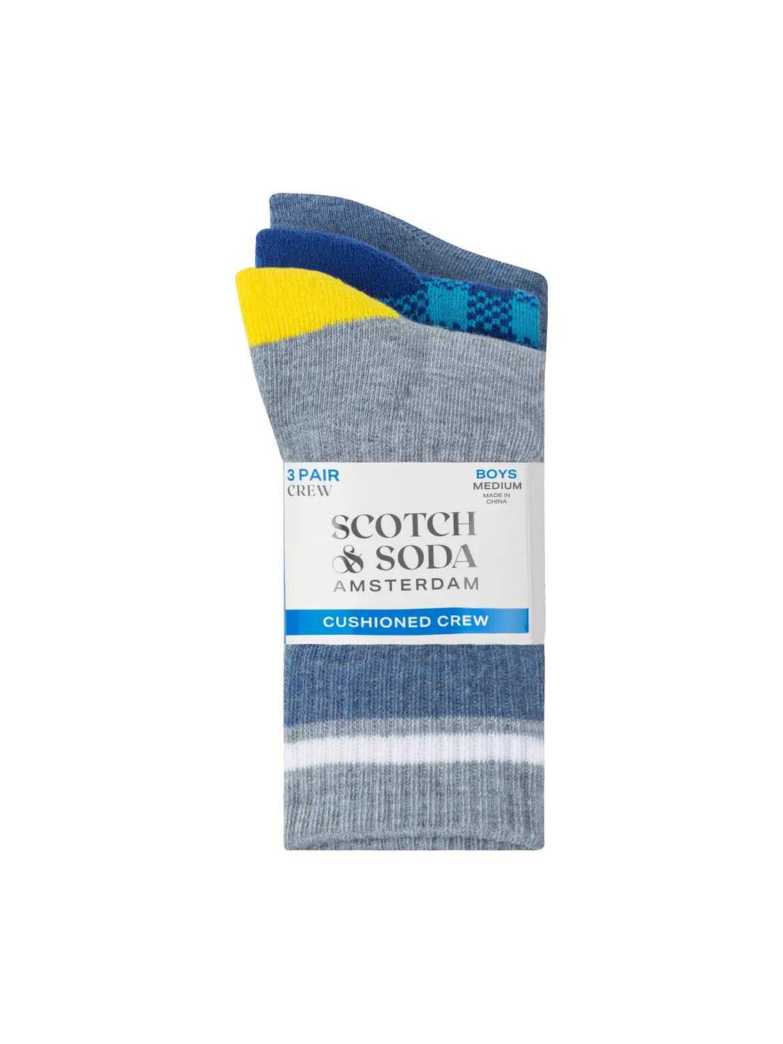 Boys' 3-Pack 1/2 Terry Crew Sock