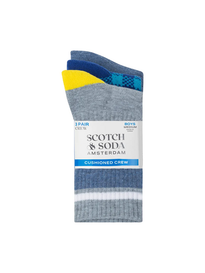 Boys' 3-Pack 1/2 Terry Crew Sock