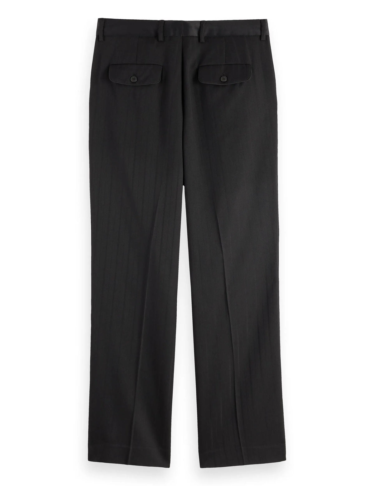 Otis- sateen-trimmed structure stripe relaxed straight chino