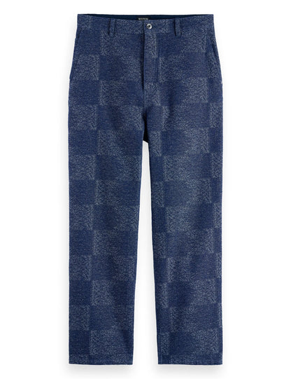 Pitch - cotton jacquard loose fit 5-pocket pant chino