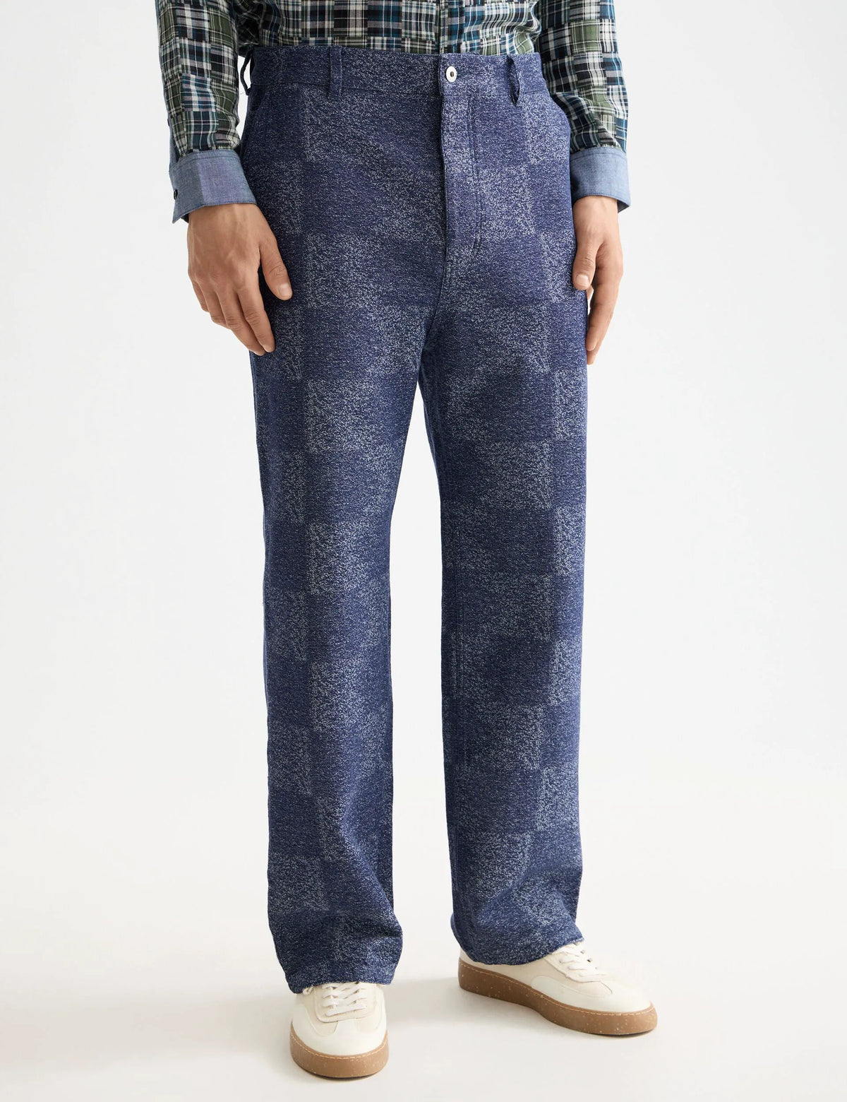 Pitch - cotton jacquard loose fit 5-pocket pant chino