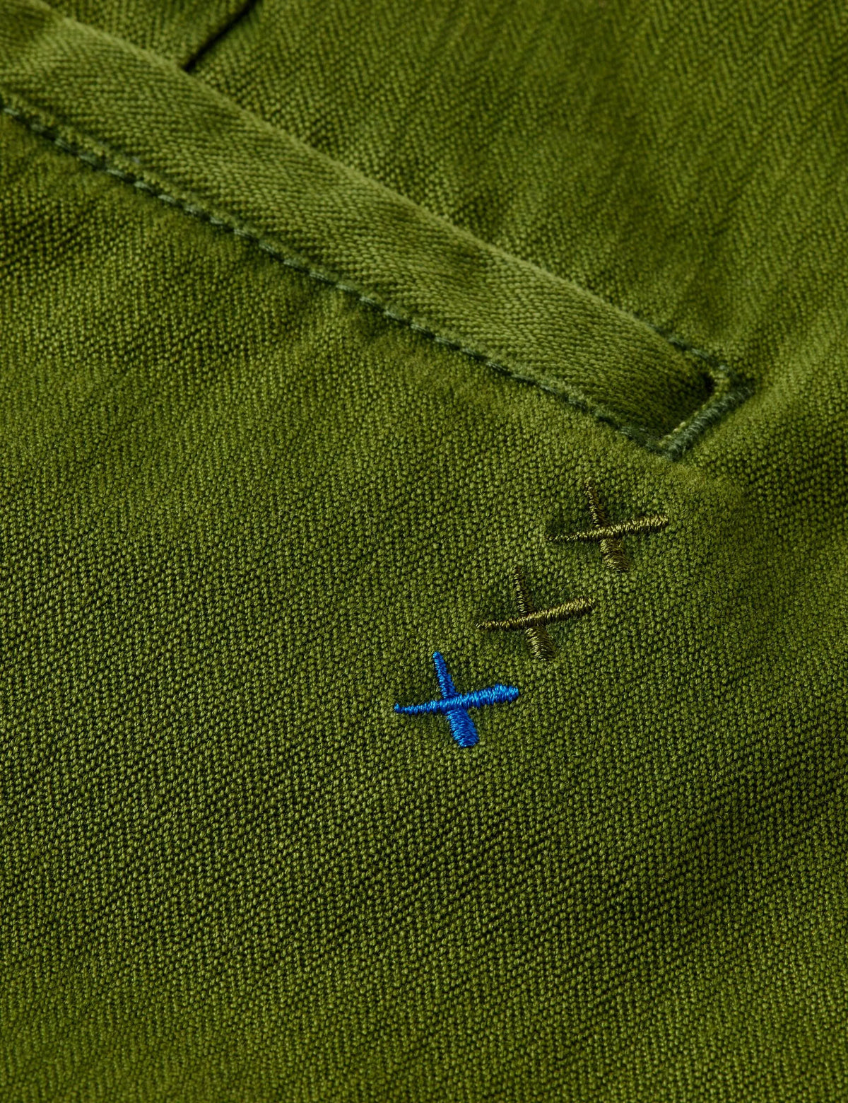 Clarke - washed cotton-blend herringbone straight fit chino