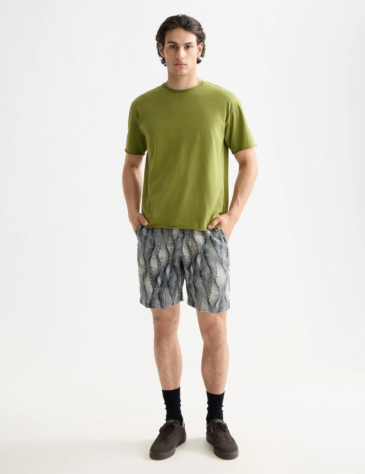 Fave - printed tencel regular fit bermuda short