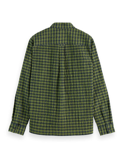 Crinkle checked shirt