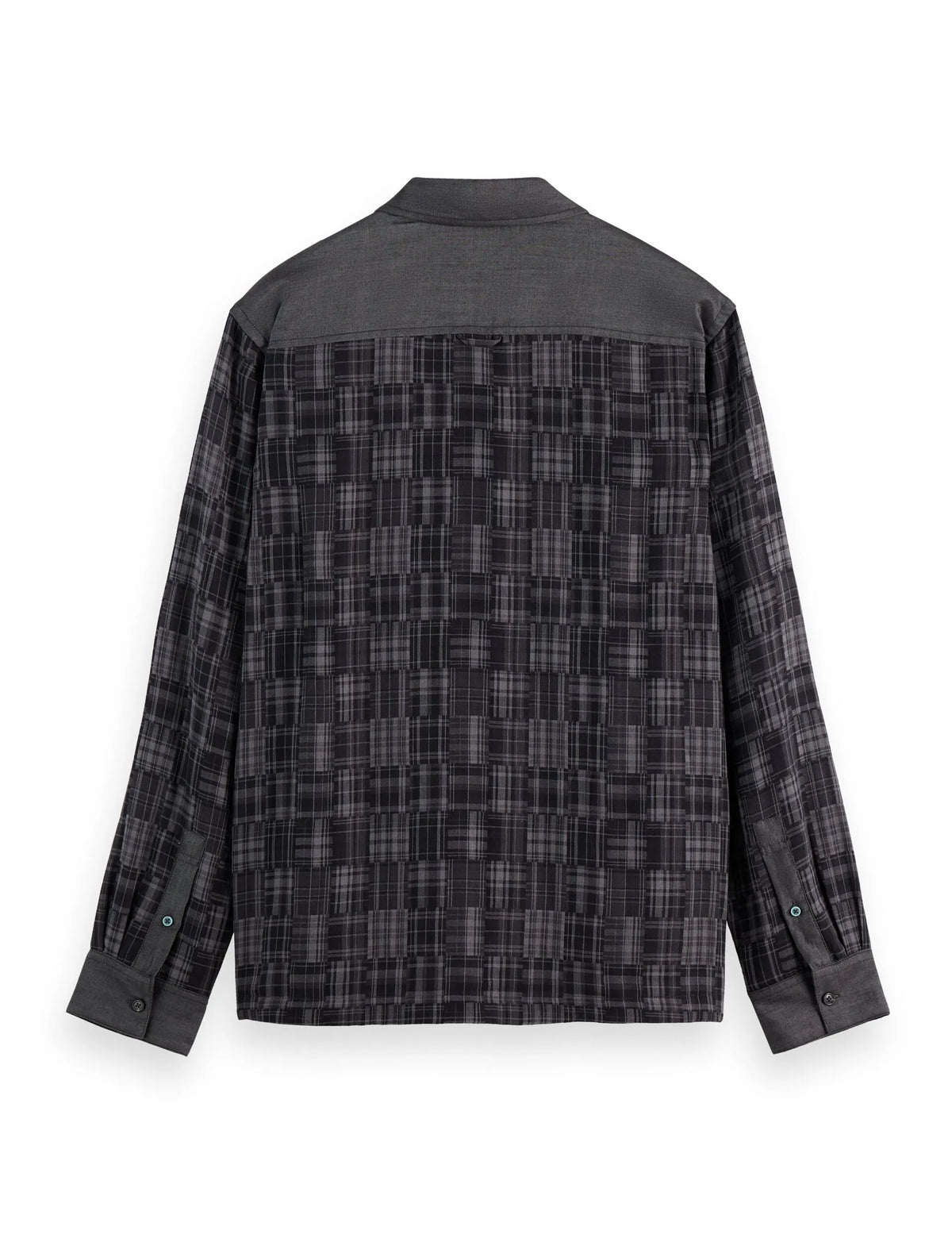 Patchwork flannel relaxed-fit shirt