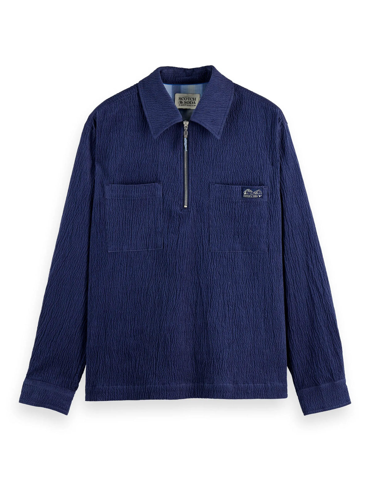 Quarter zip corduroy shirt
