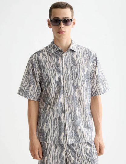 Jacquard short-sleeved shirt