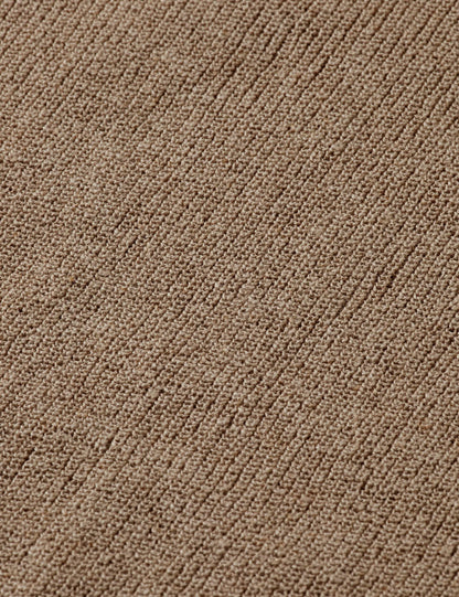 Linen blend crew neck