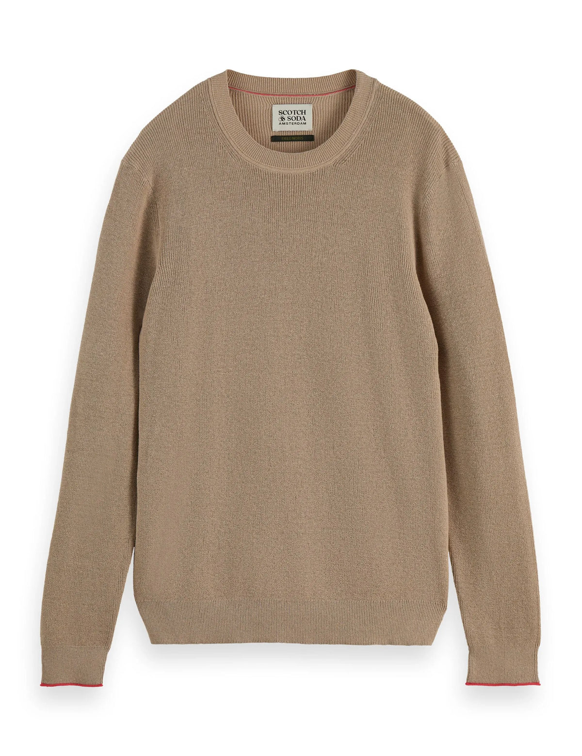 Linen blend crew neck