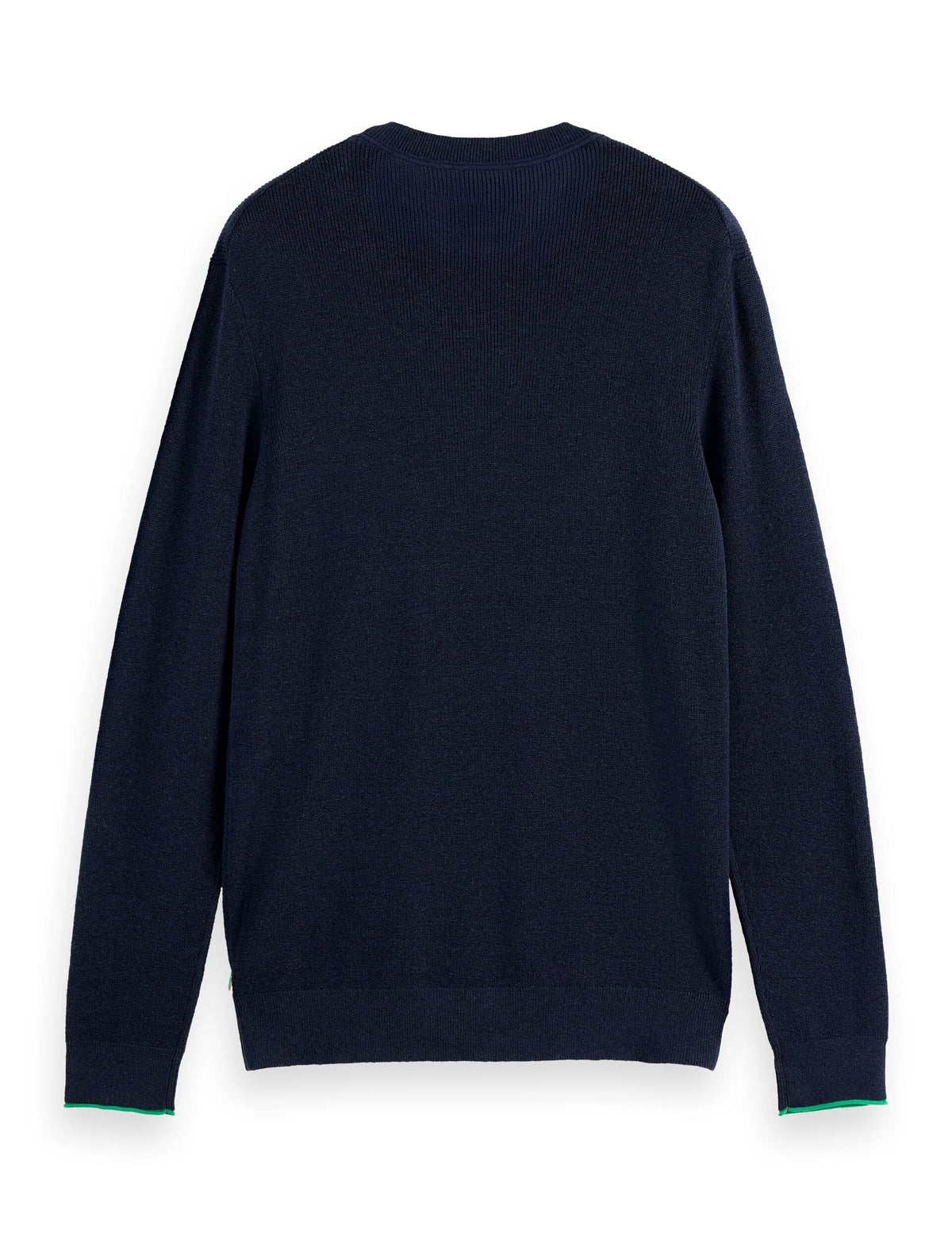 Linen blend crew neck