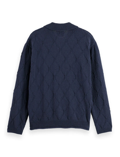 Open work long sleeve shirt