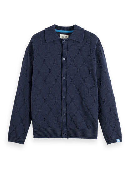 Open work long sleeve shirt