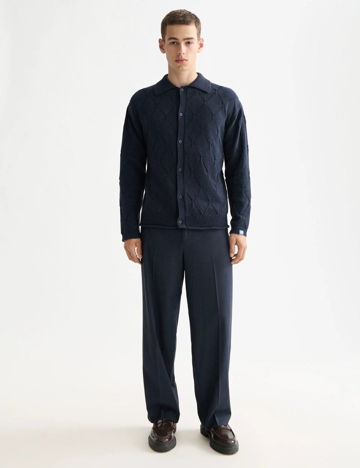 Open work long sleeve shirt