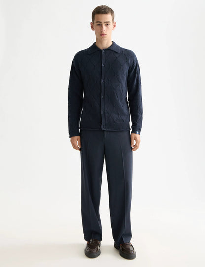Open work long sleeve shirt