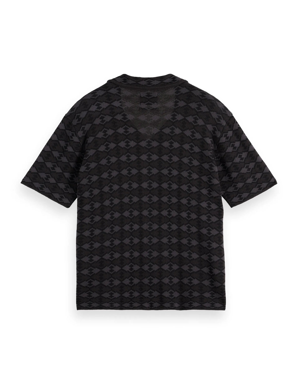 Tone on tone knitted polo