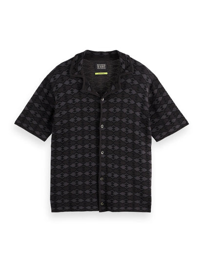 Tone on tone knitted polo