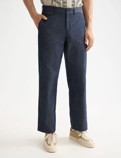 Otis - Cotton linen twill relaxed straight fit chino