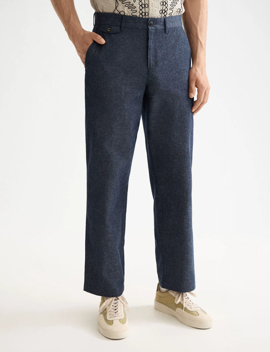 Otis - Cotton linen twill relaxed straight fit chino