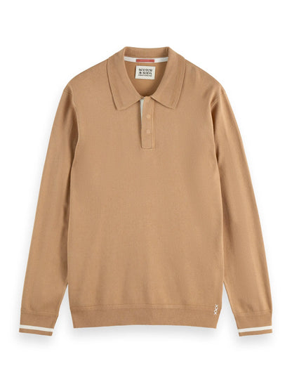 Ecovero Blend Knitted Long Sleeve Polo
