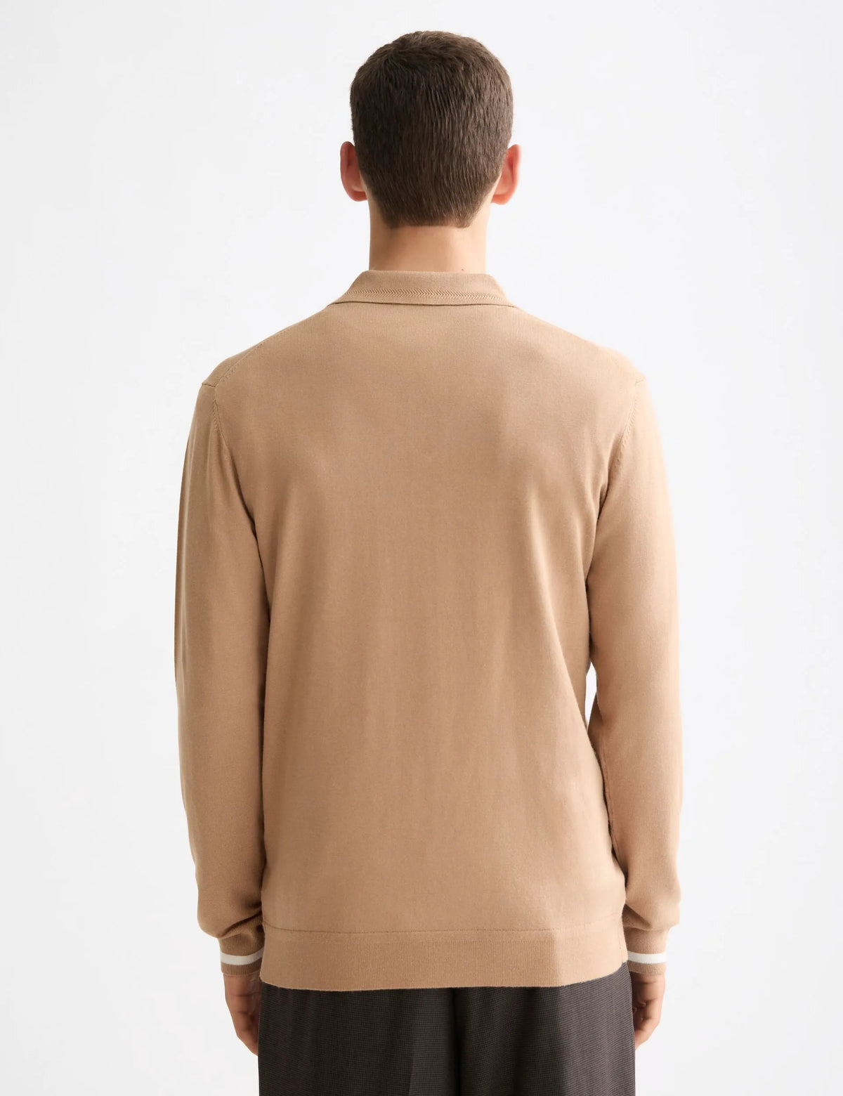Ecovero Blend Knitted Long Sleeve Polo