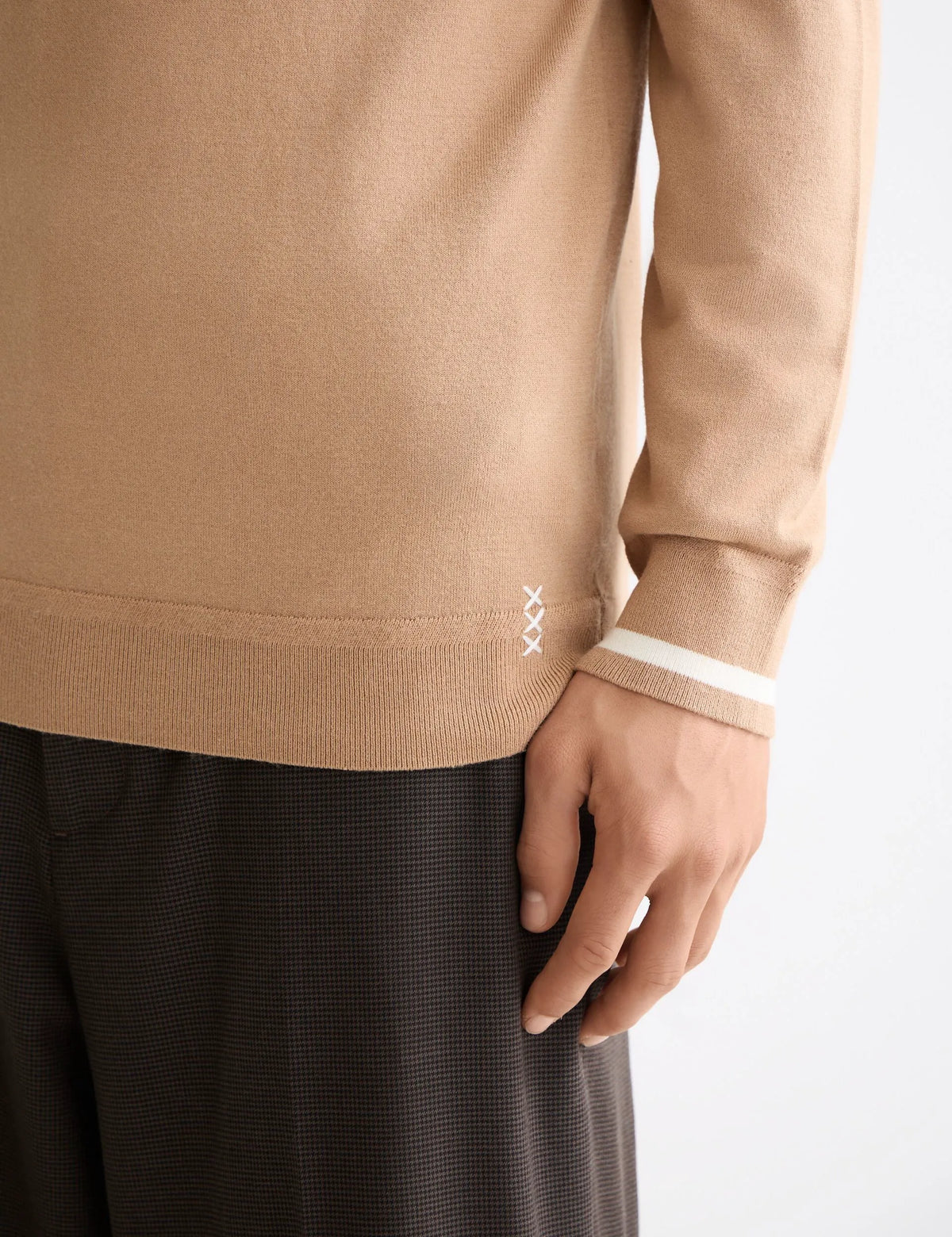 Ecovero Blend Knitted Long Sleeve Polo