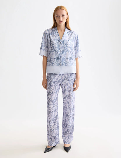 Printed short sleeve shirt