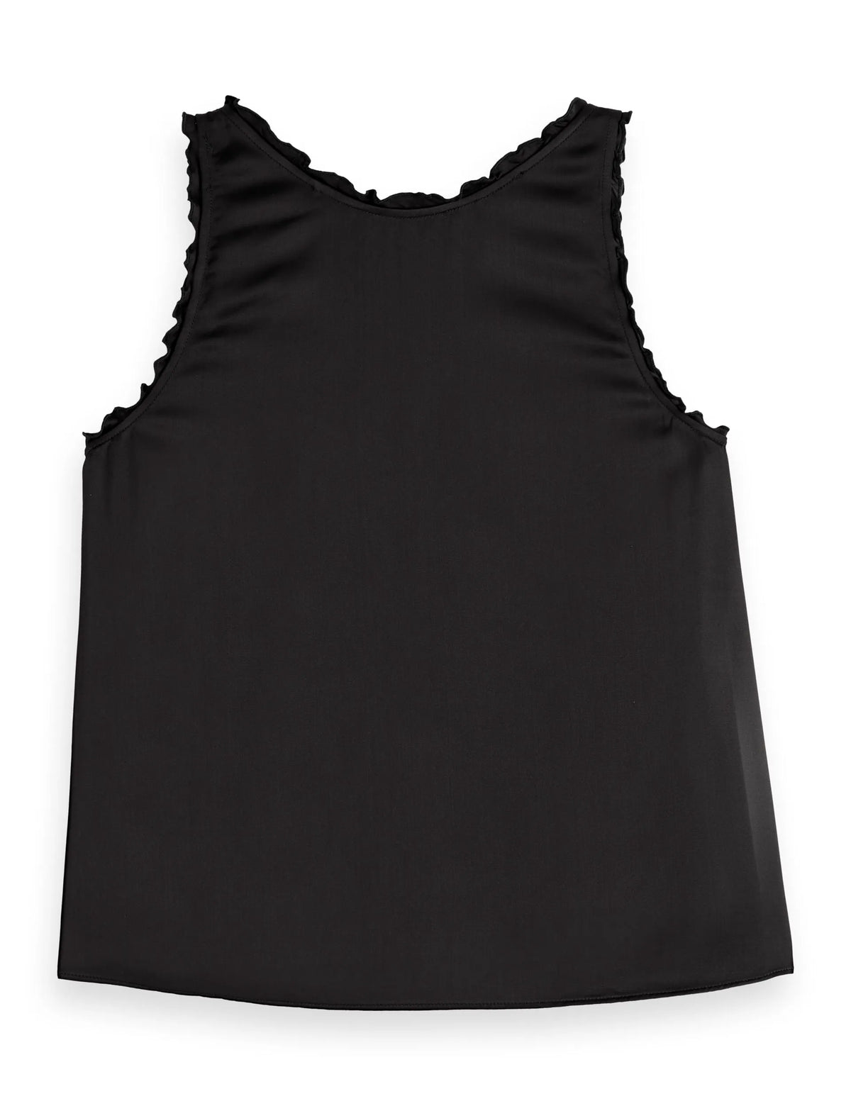 V-neck ruffle tank