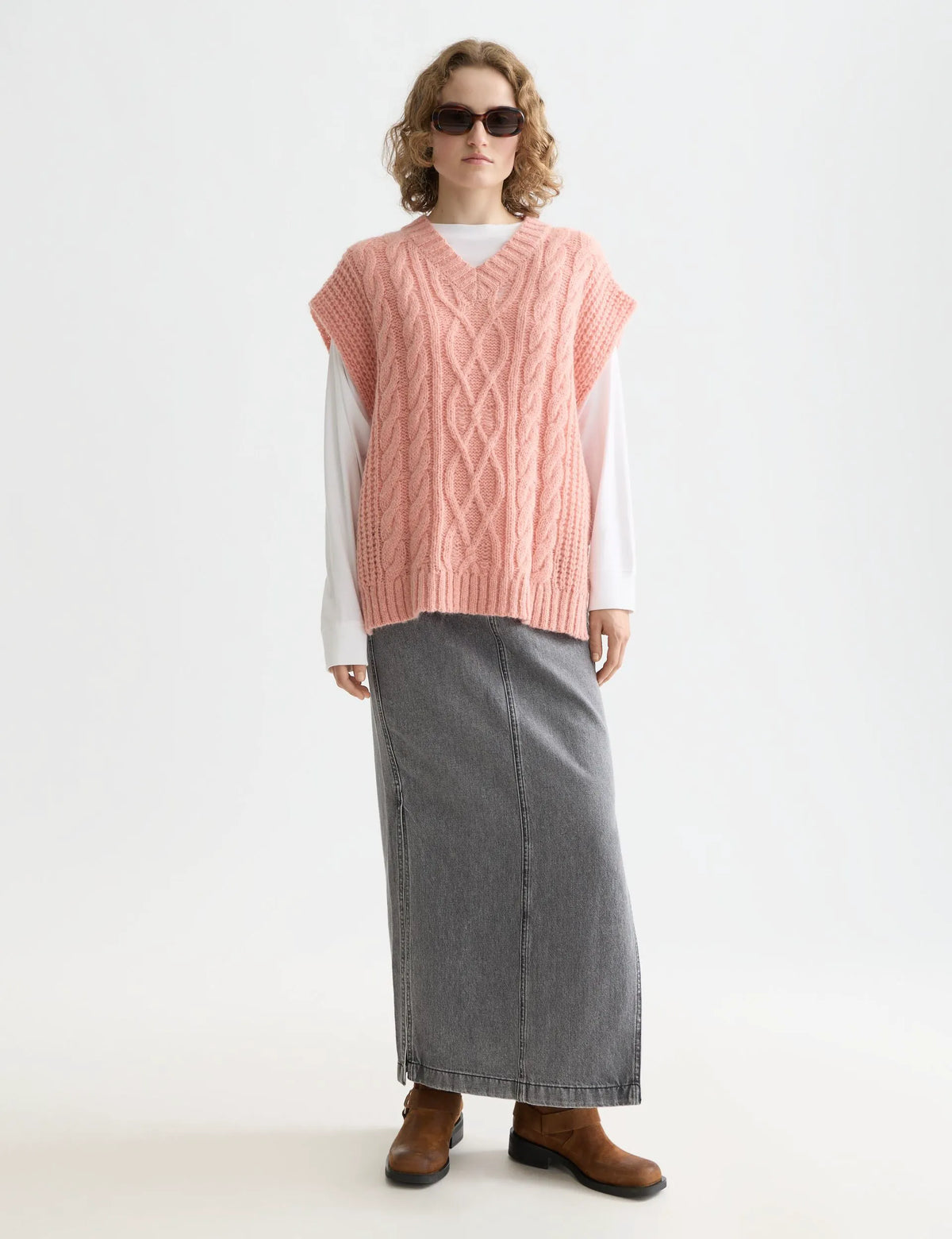 Cable stitch spencer