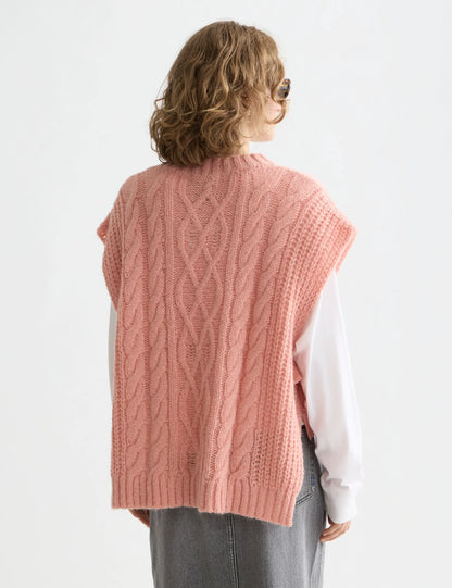 Cable stitch spencer