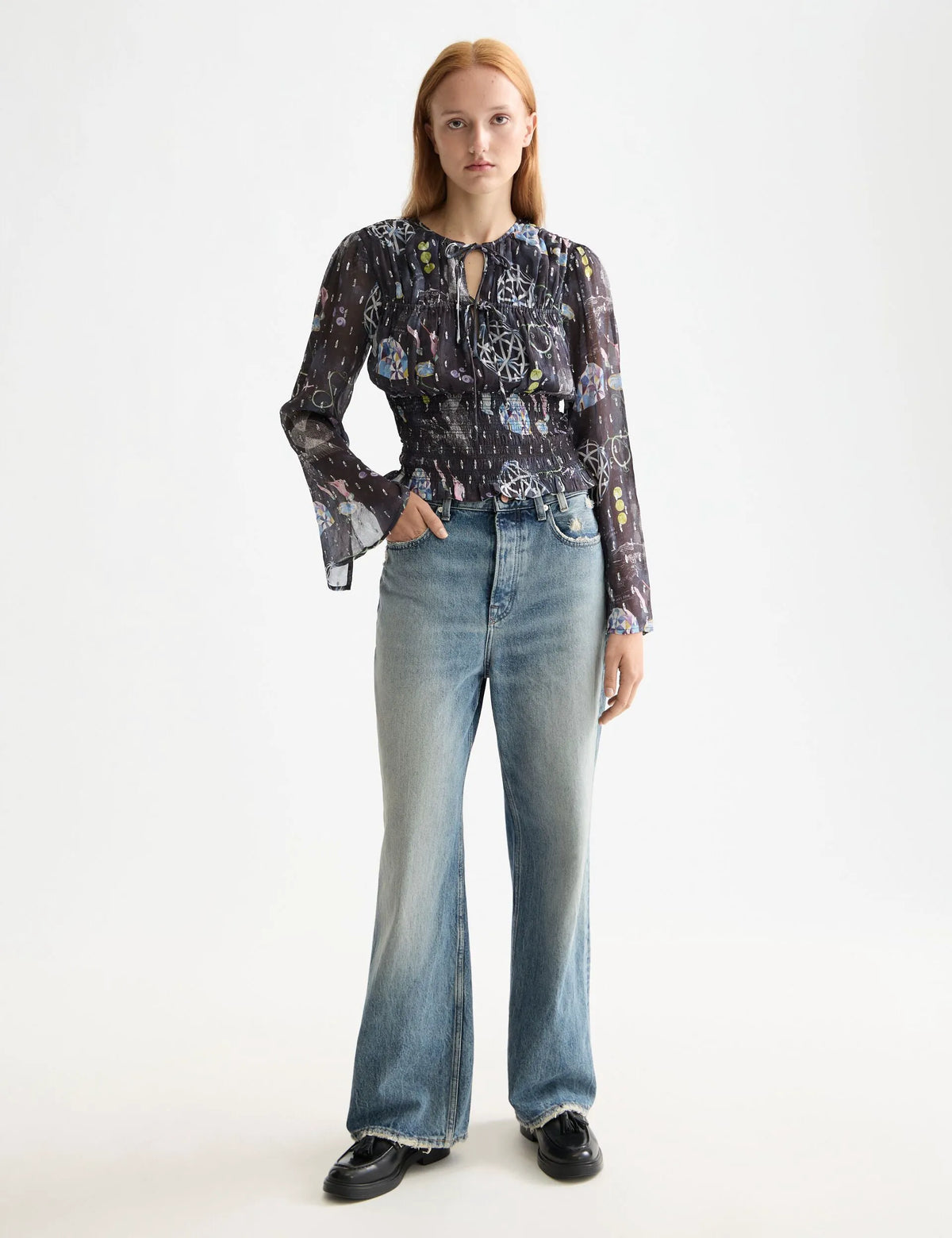 Smocked waist top