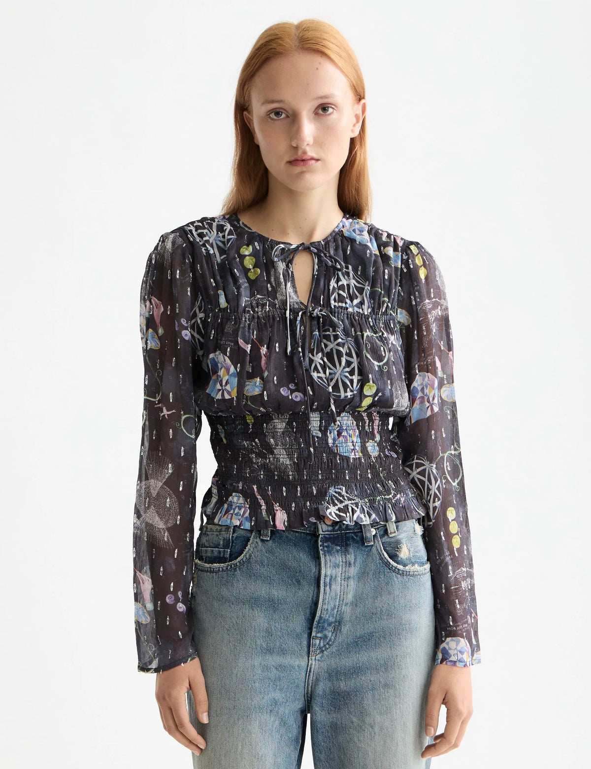 Smocked waist top