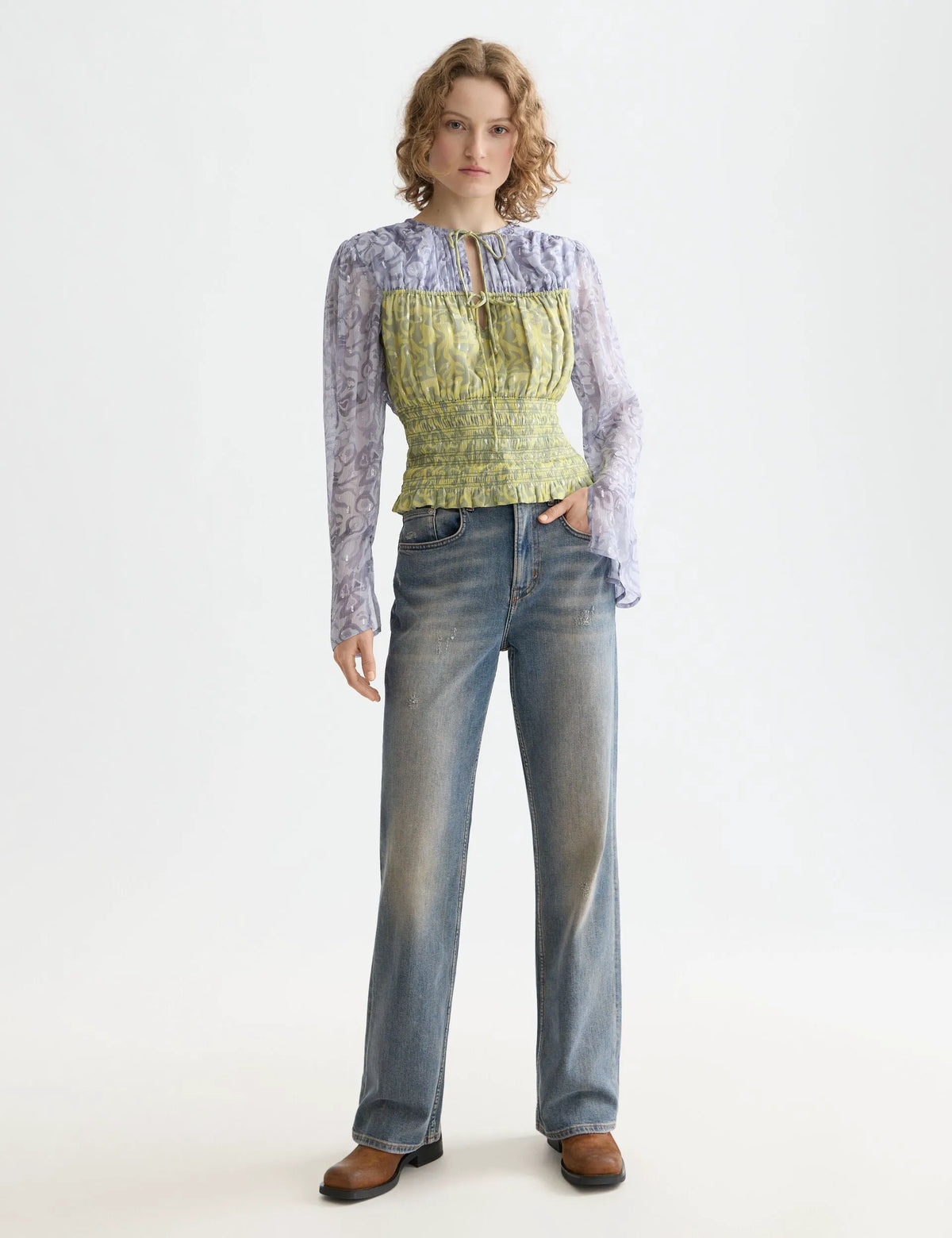 Smocked waist top
